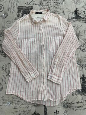🇨🇦 Mango Semi-Transparent Button-Down Shirt